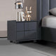 Prado Bedside Table MDF Construction Fabric Upholstery Iron Feet - Mekamart Australia