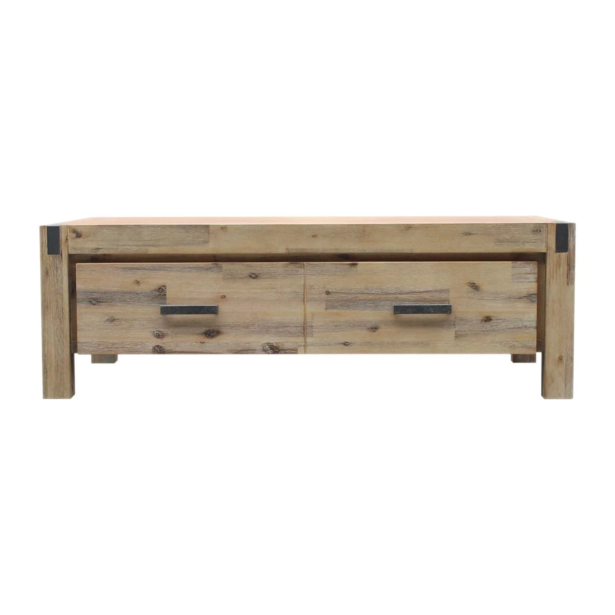 Coffee Table Solid Acacia Wood & Veneer 1 Drawers Storage Oak Colour - Mekamart Australia