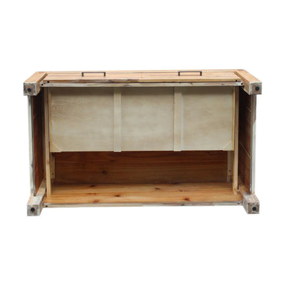 Coffee Table Solid Acacia Wood & Veneer 1 Drawers Storage Oak Colour - Mekamart Australia