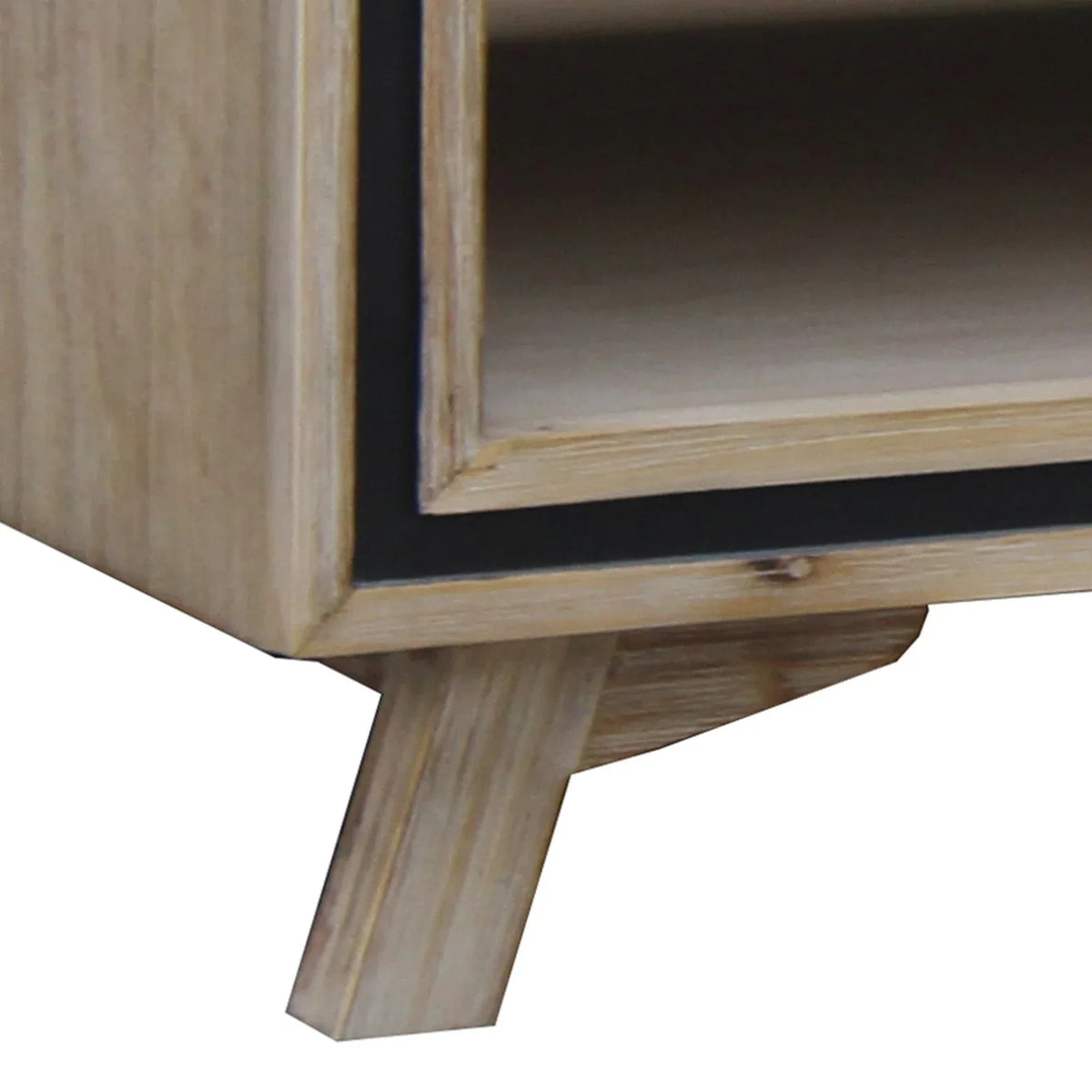 Coffee Table Solid Wood Acacia & Veneer Frame 2 Drawers Storage Sliver Brush Colour - Mekamart Australia