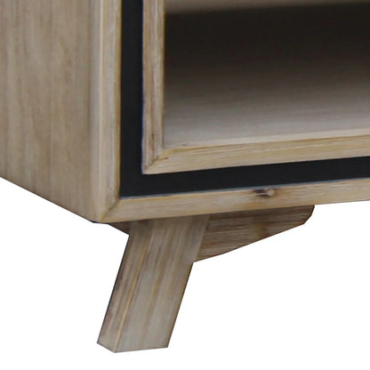Coffee Table Solid Wood Acacia & Veneer Frame 2 Drawers Storage Sliver Brush Colour - Mekamart Australia