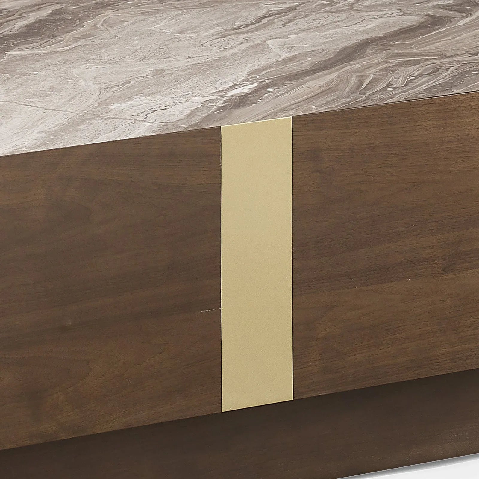 Coffee Table MDF Board Melamine Interior Ample Storage in Dark Walnut colour - Mekamart Australia