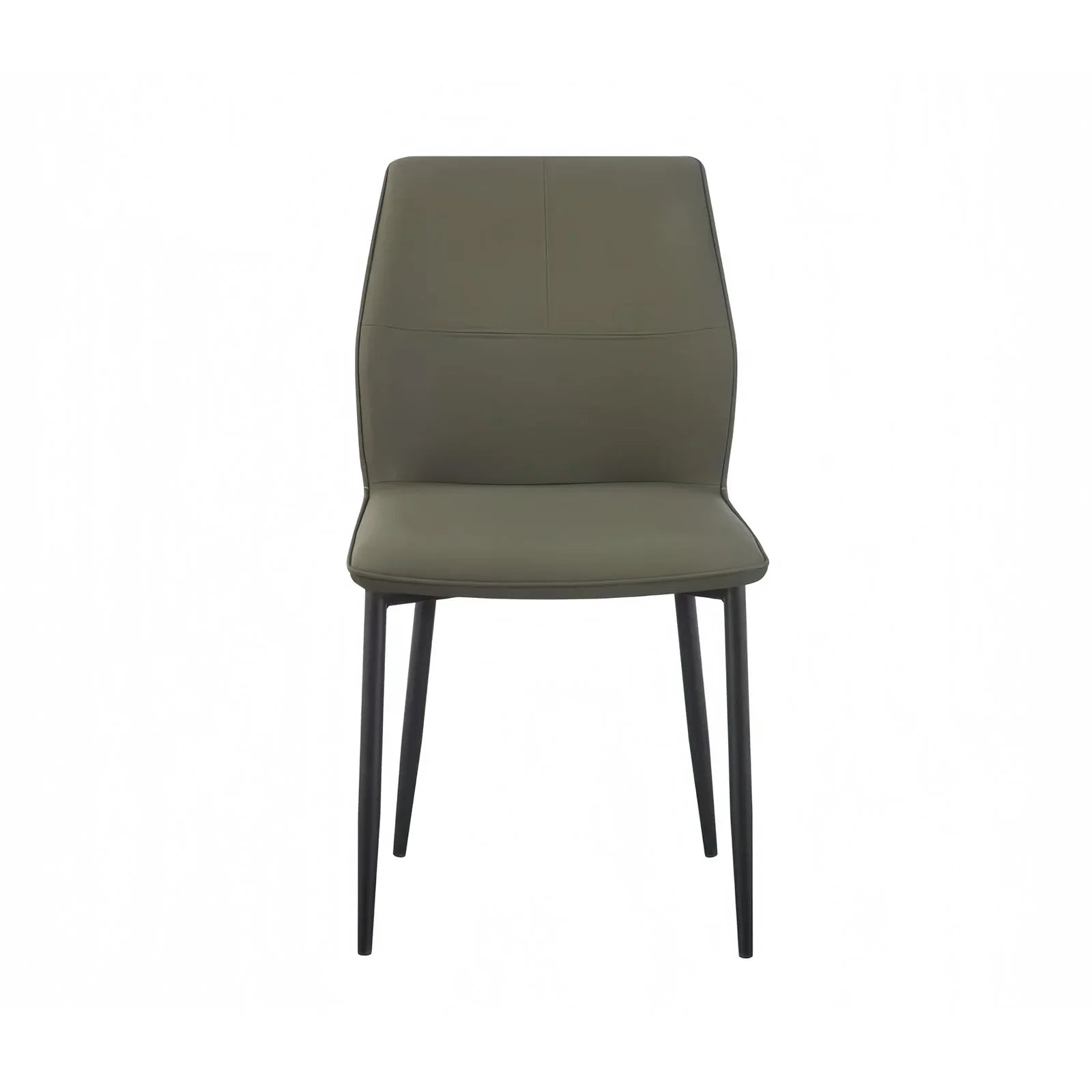 6x Dining Chair Brown Faux Leather Upholstered Seat Powder Coated Iron Legs - Mekamart Australia