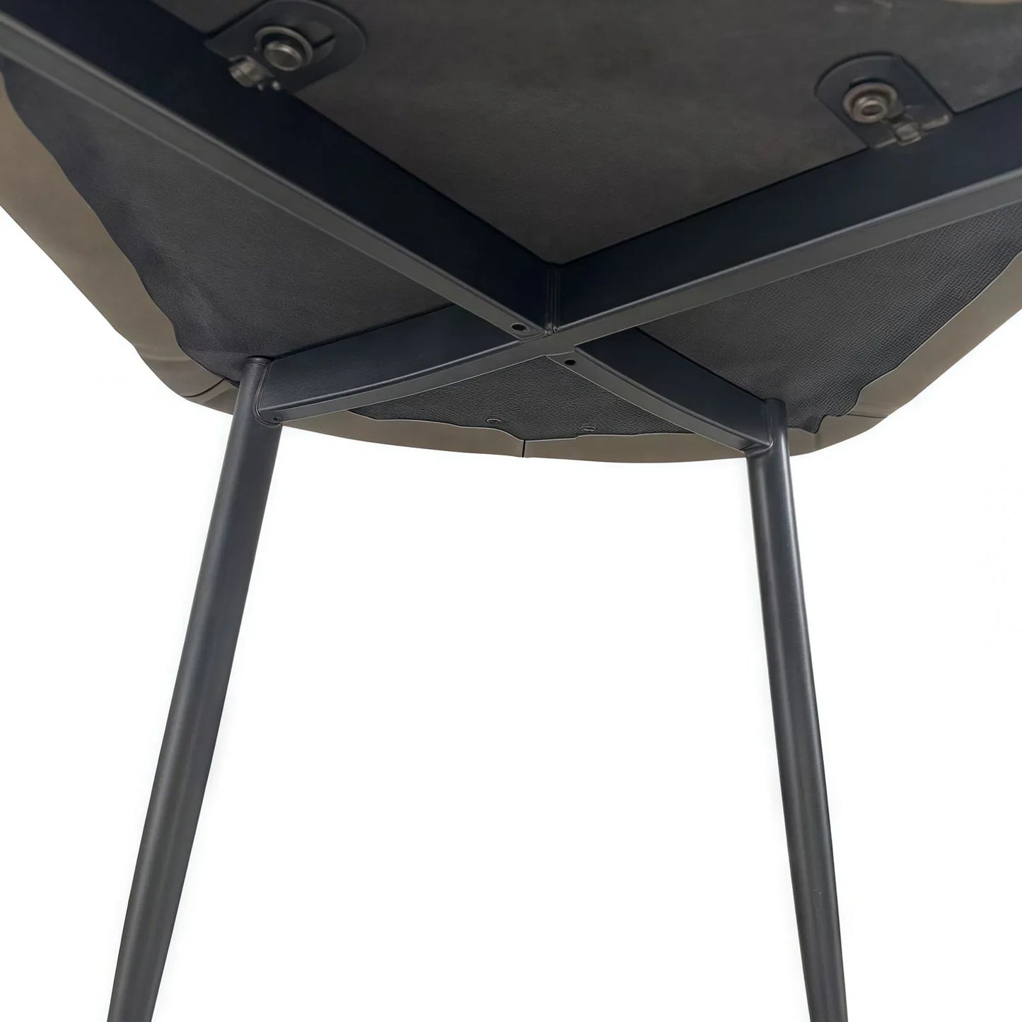6x Dining Chair Brown Faux Leather Upholstered Seat Powder Coated Iron Legs - Mekamart Australia