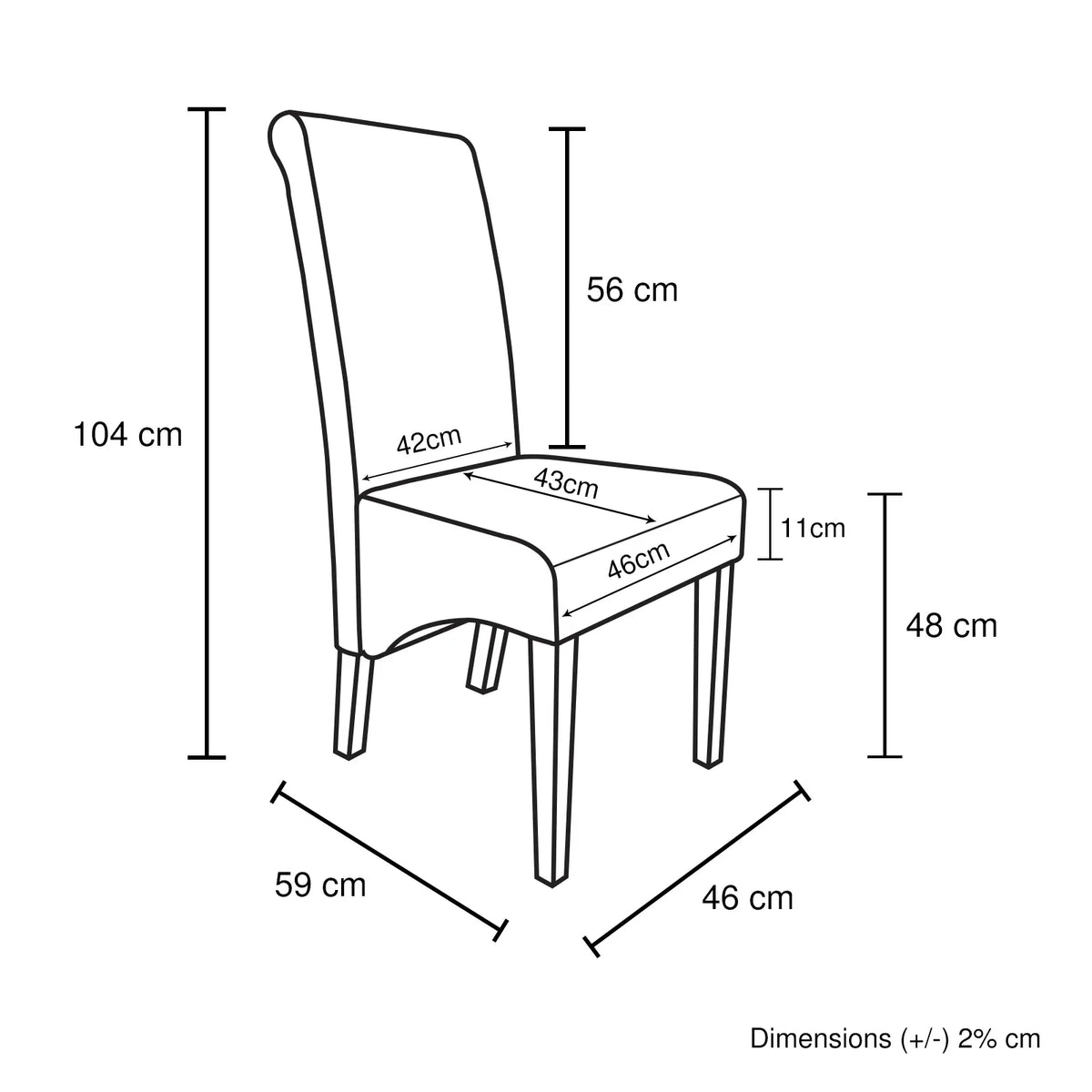 2x Wooden Frame Brown Leatherette Dining Chairs with Solid Pine Legs - Mekamart Australia