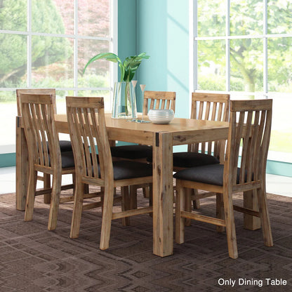 Dining Table 180cm Medium Size with Solid Acacia Wooden Base in Oak Colour - Mekamart Australia
