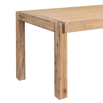 Dining Table 180cm Medium Size with Solid Acacia Wooden Base in Oak Colour - Mekamart Australia