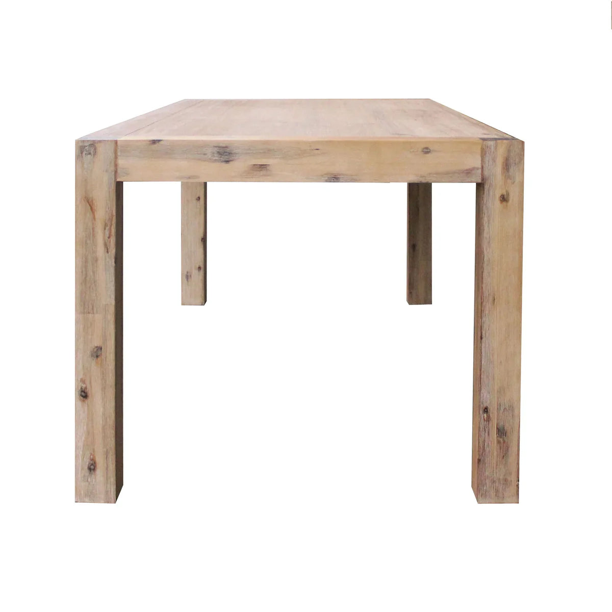 Dining Table 180cm Medium Size with Solid Acacia Wooden Base in Oak Colour - Mekamart Australia