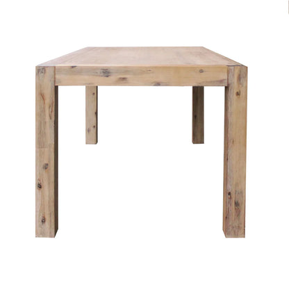 Dining Table 180cm Medium Size with Solid Acacia Wooden Base in Oak Colour - Mekamart Australia