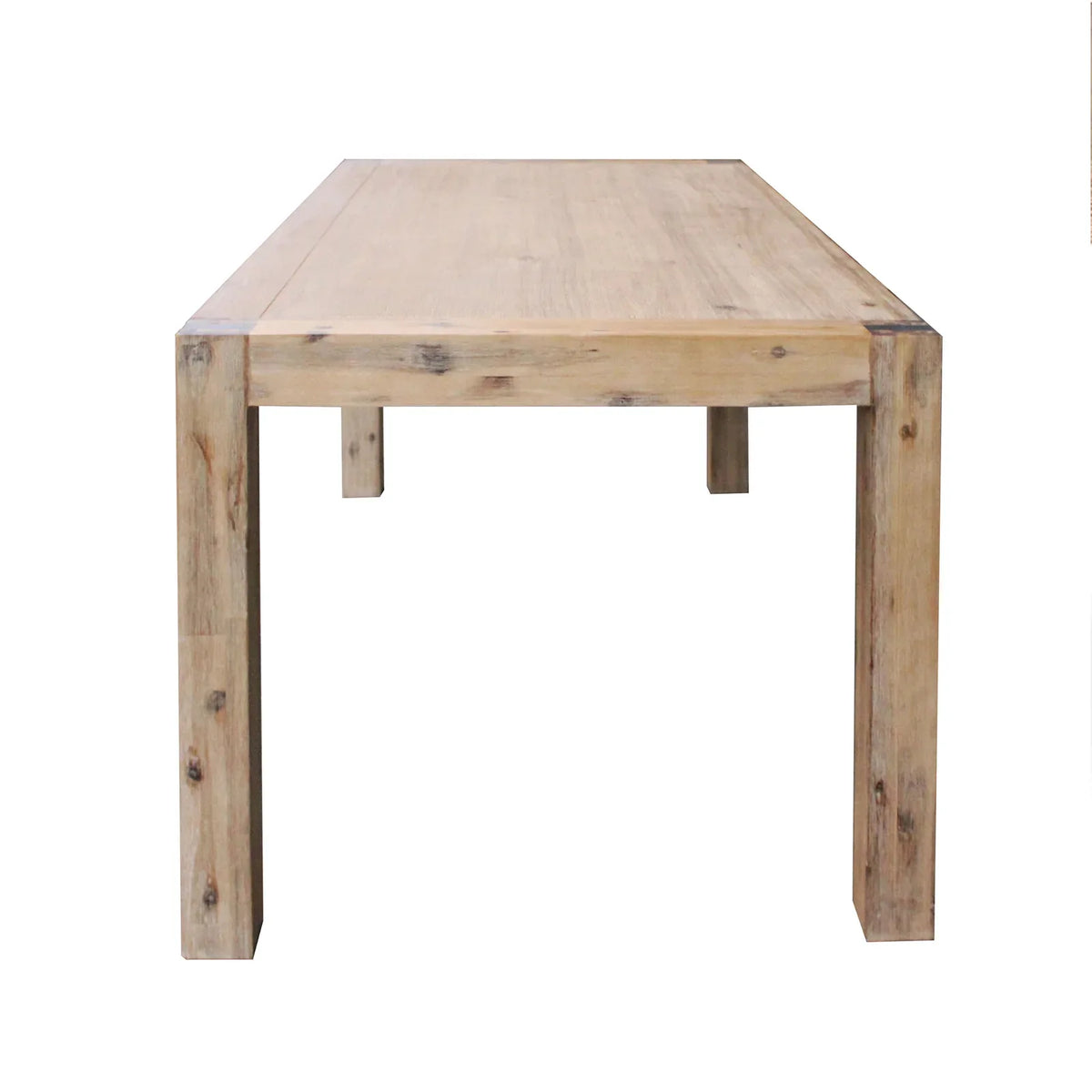 Dining Table 180cm Medium Size with Solid Acacia Wooden Base in Oak Colour - Mekamart Australia