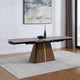 Dining Table MDF Ceramic Glass Table Top Extendable Decorative Stripe - Mekamart Australia