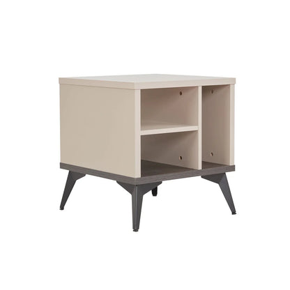 Lamp Table 3 Open Storage Cabinet MDF in Champagne Colour - Mekamart Australia