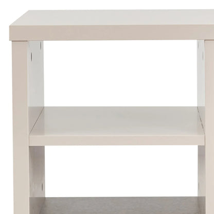 Lamp Table 3 Open Storage Cabinet MDF in Champagne Colour - Mekamart Australia