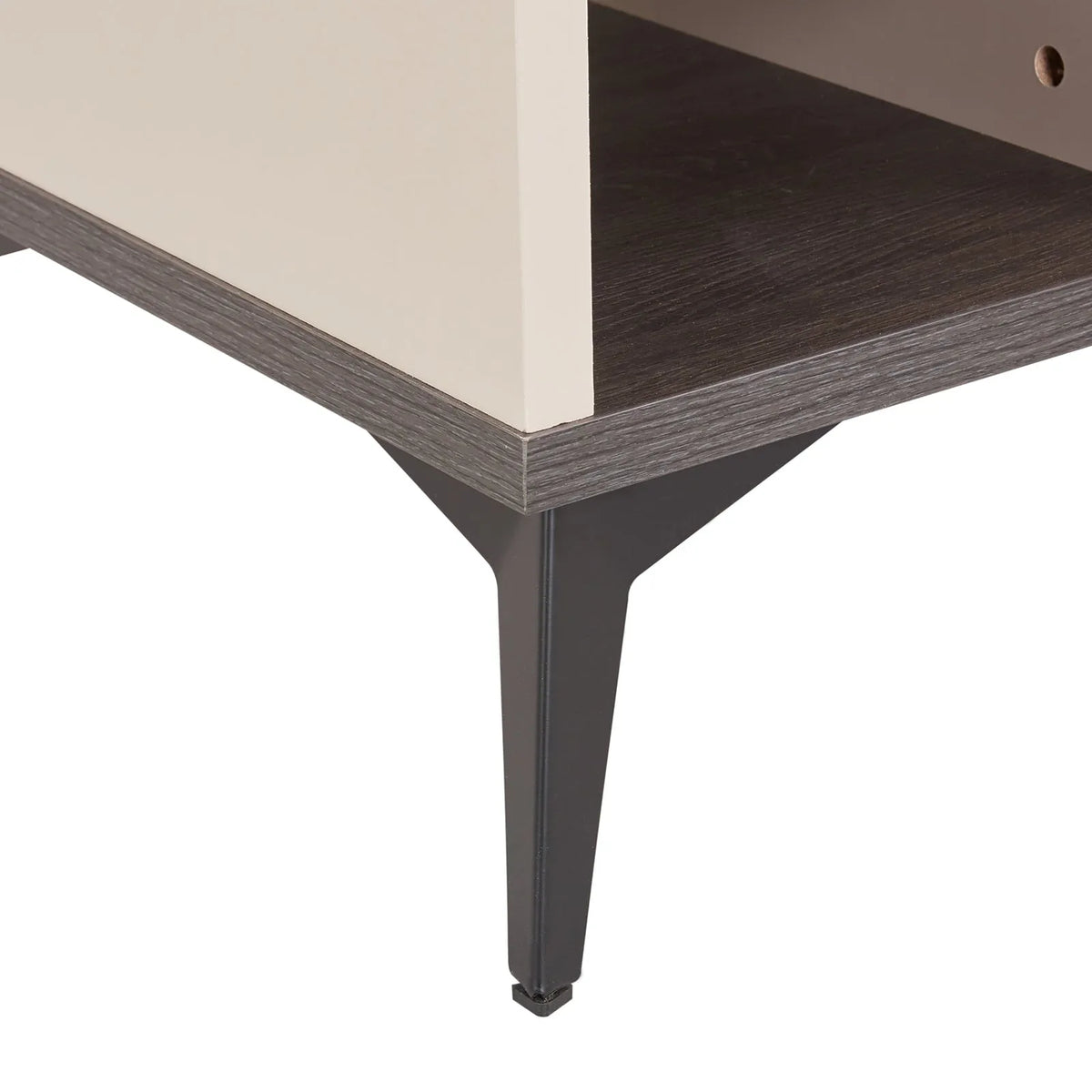 Lamp Table 3 Open Storage Cabinet MDF in Champagne Colour - Mekamart Australia