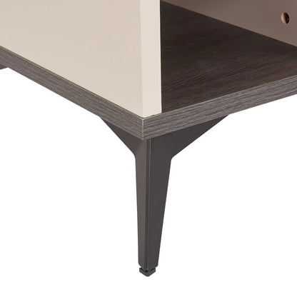 Lamp Table 3 Open Storage Cabinet MDF in Champagne Colour - Mekamart Australia