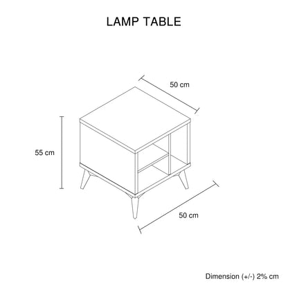 Lamp Table 3 Open Storage Cabinet MDF in Champagne Colour - Mekamart Australia