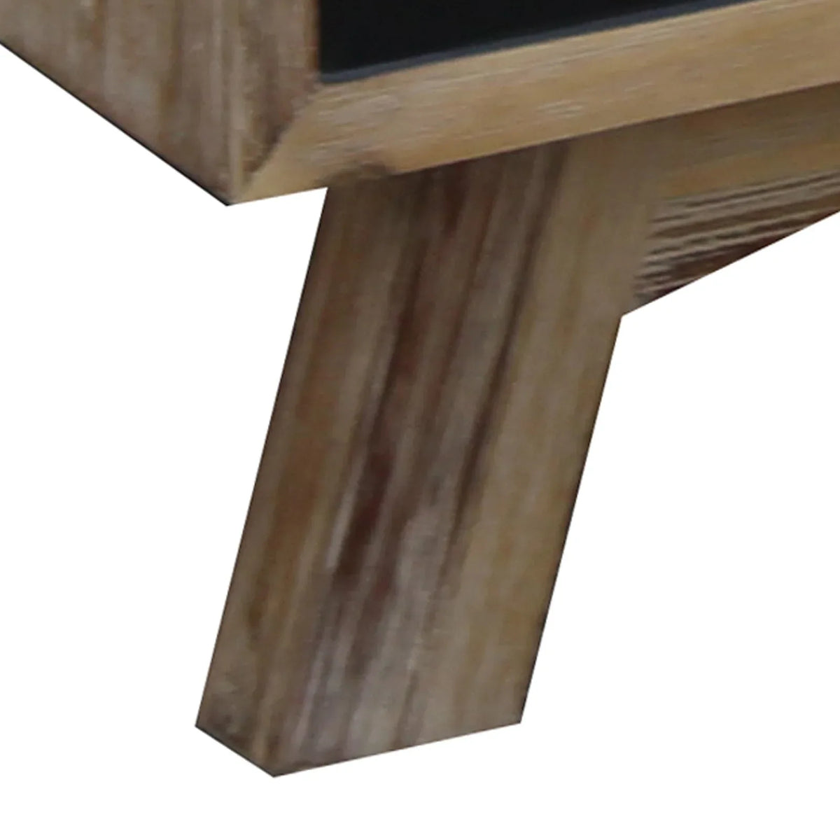 Lamp Table with 1 Storage Drawer Solid Wooden Frame in Silver Brush Colour - Mekamart Australia