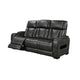 3 Seater Electric Air Leather Dark Grey Recliner - Mekamart Australia