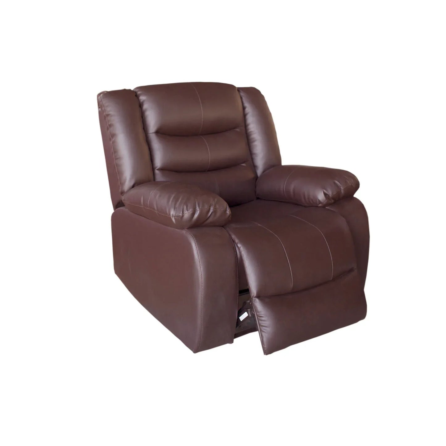 Single Seater Recliner Sofa Chair In Faux Leather Lounge Couch Armchair in Brown - Mekamart Australia