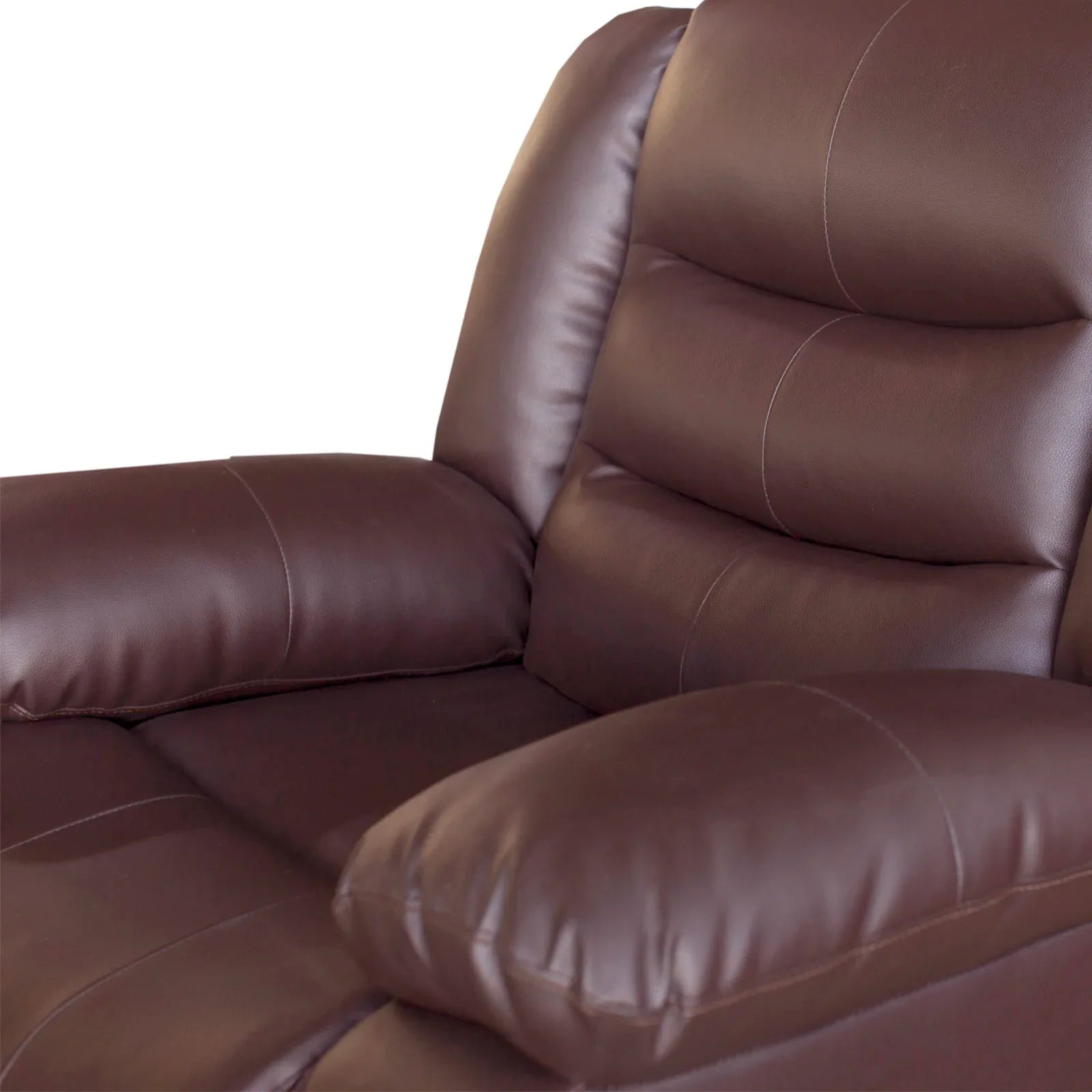 Single Seater Recliner Sofa Chair In Faux Leather Lounge Couch Armchair in Brown - Mekamart Australia