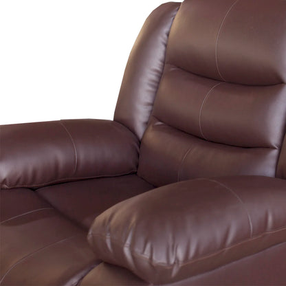 Single Seater Recliner Sofa Chair In Faux Leather Lounge Couch Armchair in Brown - Mekamart Australia