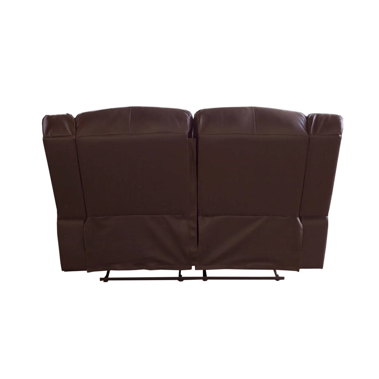 2 Seater Recliner Sofa In Faux Leather Lounge Couch in Brown - Mekamart Australia