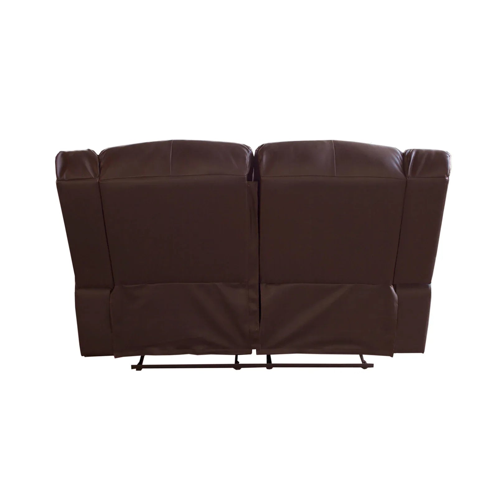 2 Seater Recliner Sofa In Faux Leather Lounge Couch in Brown - Mekamart Australia