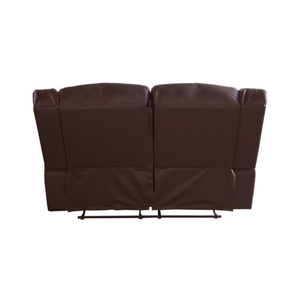 2 Seater Recliner Sofa In Faux Leather Lounge Couch in Brown - Mekamart Australia