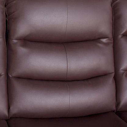 2 Seater Recliner Sofa In Faux Leather Lounge Couch in Brown - Mekamart Australia