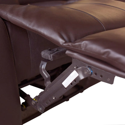 2 Seater Recliner Sofa In Faux Leather Lounge Couch in Brown - Mekamart Australia