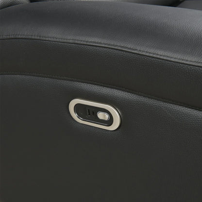 2 Seater Electric Leather/PVC Black Recliner - Mekamart Australia