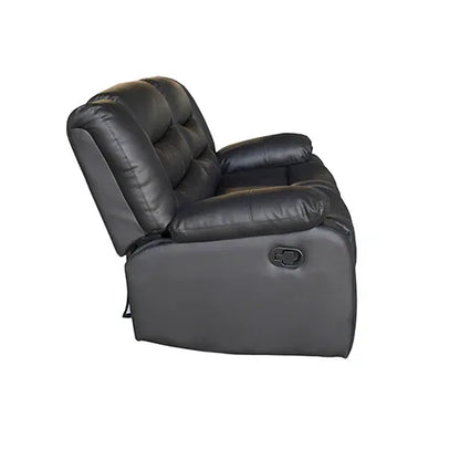 2 Seater Recliner Sofa In Faux Leather Lounge Couch in Black - Mekamart Australia