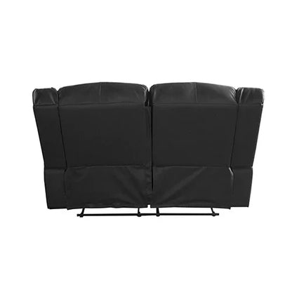 2 Seater Recliner Sofa In Faux Leather Lounge Couch in Black - Mekamart Australia