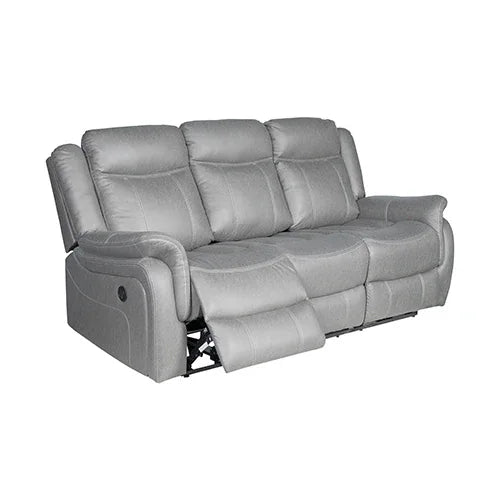 3-2 Seater Finest Grey Fabric Recliner Sofa Sturdy Construction Metal Mechanism - Mekamart Australia