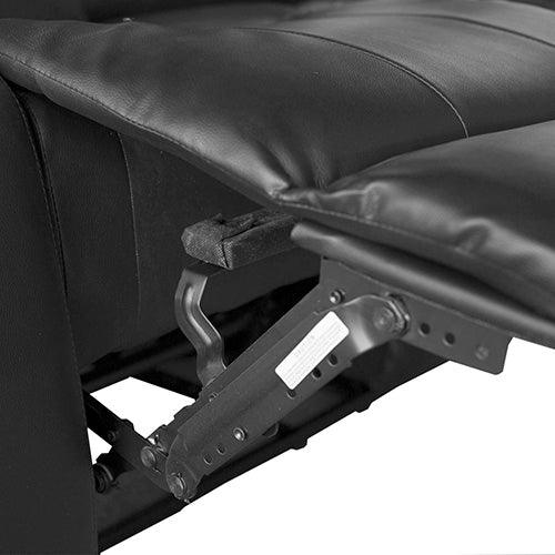 3+1+1 Seater Recliner Sofa In Faux Leather Lounge Couch in Black - Mekamart Australia