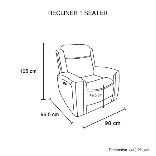 3-2 Seater Electric Leather/PVC Black Recliner Set - Mekamart Australia