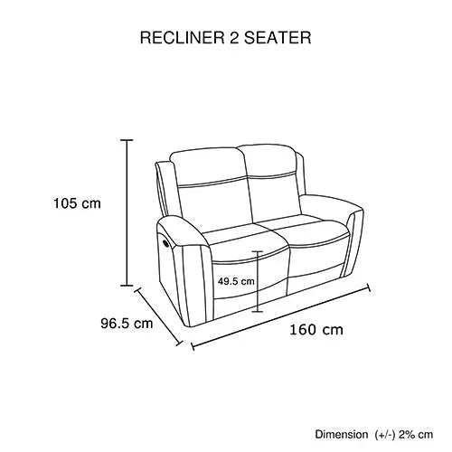 3-2 Seater Electric Leather/PVC Black Recliner Set - Mekamart Australia