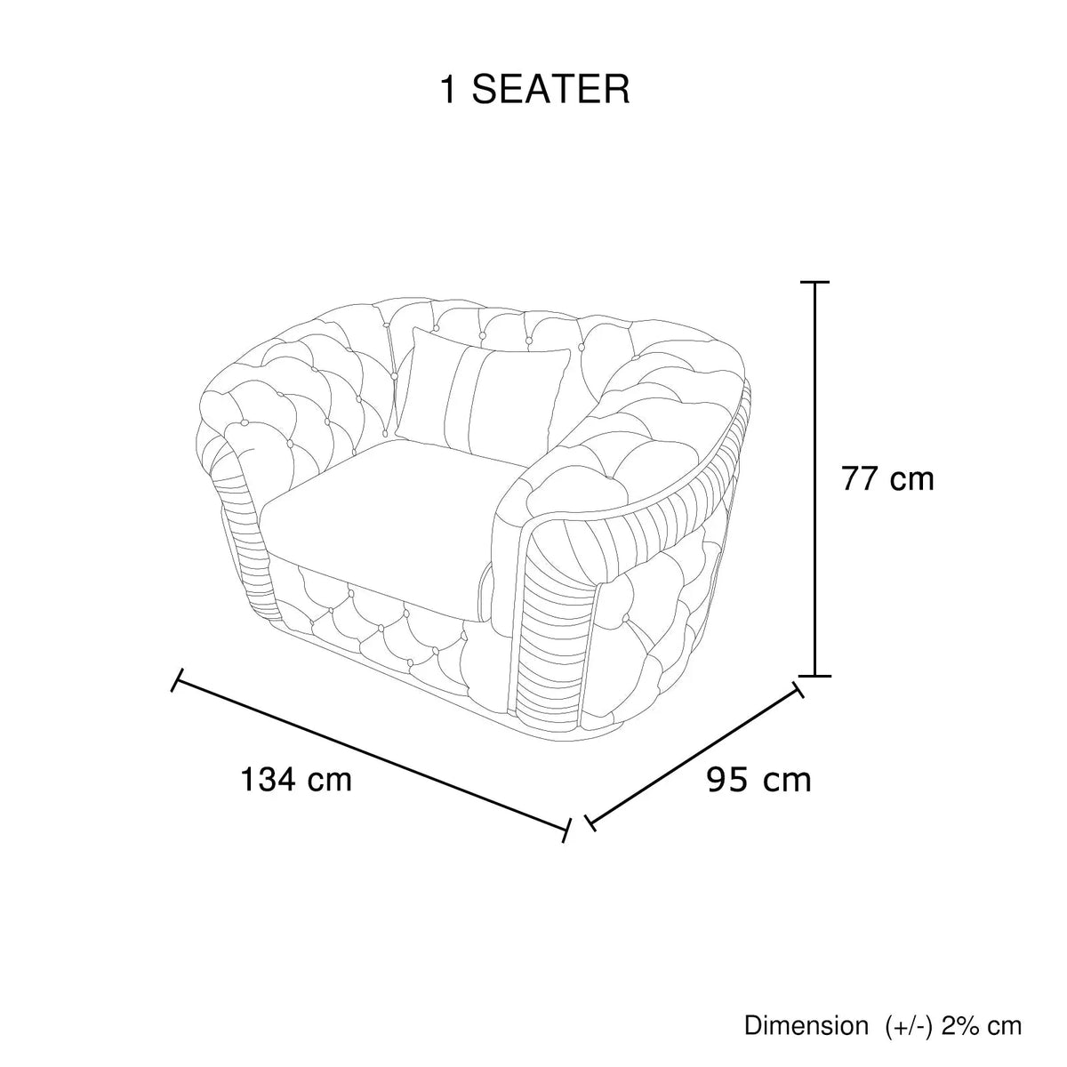 1 Seater Sofa Beige Velvet Fabric Solid Wood construction Gold Stainless Steel Trim - Mekamart Australia
