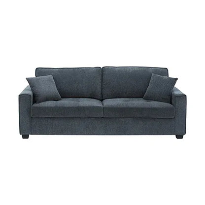 3 Seater Sofa Set Polyester Fabric Charcoal Multilayer Two Pillows Individual Pocket Spring - Mekamart Australia