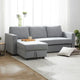 Murry 2 Seater Sofa Bed With Pull Out Storage Corner Lounge Set In Grey With Chaise - Mekamart Australia
