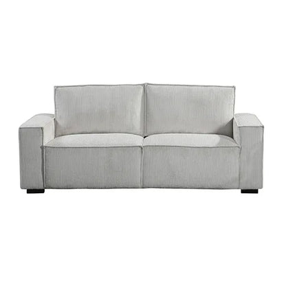 Reno 3 Seater Sofa Beige Colour Fabric Upholstery Wooden Structure Knock Down Feature In Back & Arms - Mekamart Australia