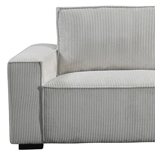Reno 3 Seater Sofa Grey Colour Fabric Upholstery Wooden Structure Knock Down Feature In Back & Arms - Mekamart Australia