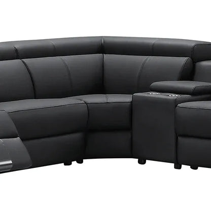 Washington Genuine Leather 6 Seater Corner Sofa With 2 Electric Recliners And Reversible Console - Mekamart Australia