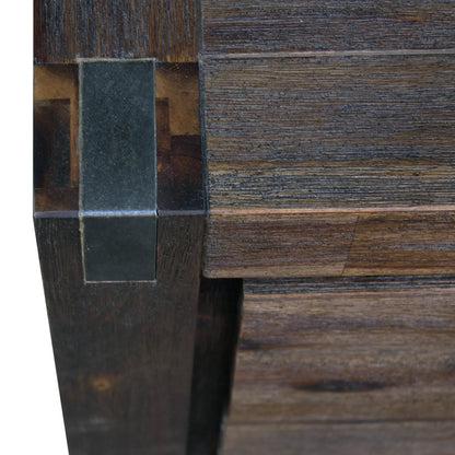 Tallboy with 4 Storage Drawers Solid Wooden Assembled in Chocolate Colour - Mekamart Australia