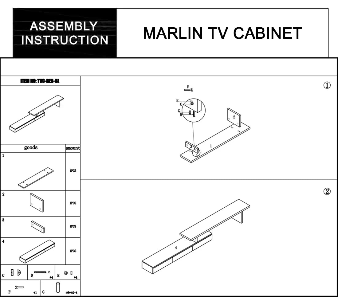 Marlin Tv Unit White - Mekamart Australia