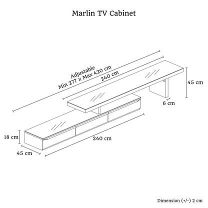 Marlin Tv Unit White - Mekamart Australia