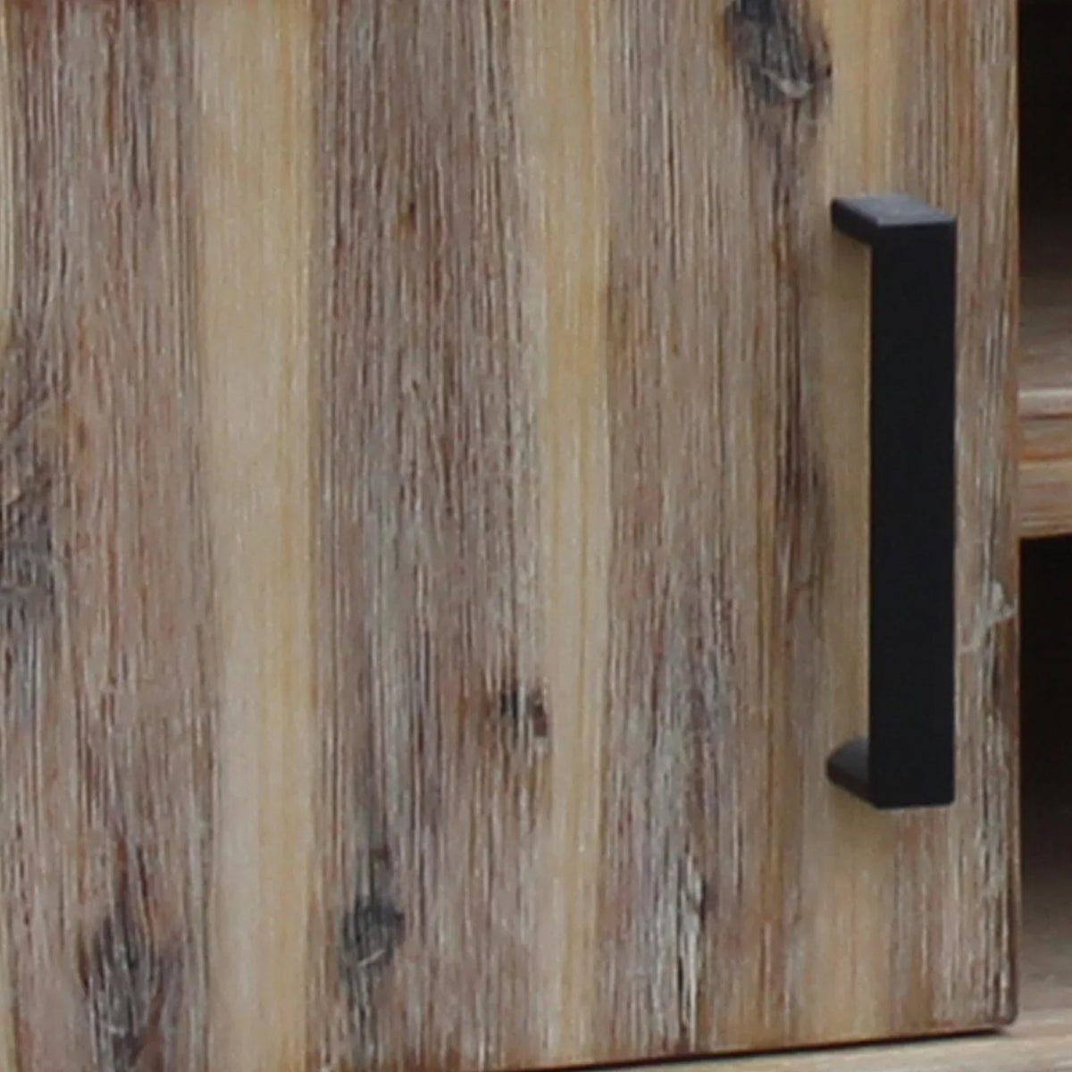 TV Cabinet with 2 Storage Drawers Cabinet Solid Acacia Wooden Entertainment Unit in Sliver Bruch Colour - Mekamart Australia