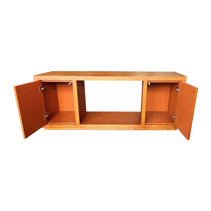 TV Cabinet MDF Brown Colour Two Sideboards Open Space - Mekamart Australia