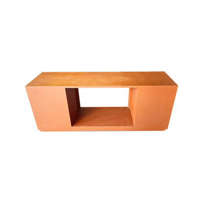 TV Cabinet MDF Brown Colour Two Sideboards Open Space - Mekamart Australia
