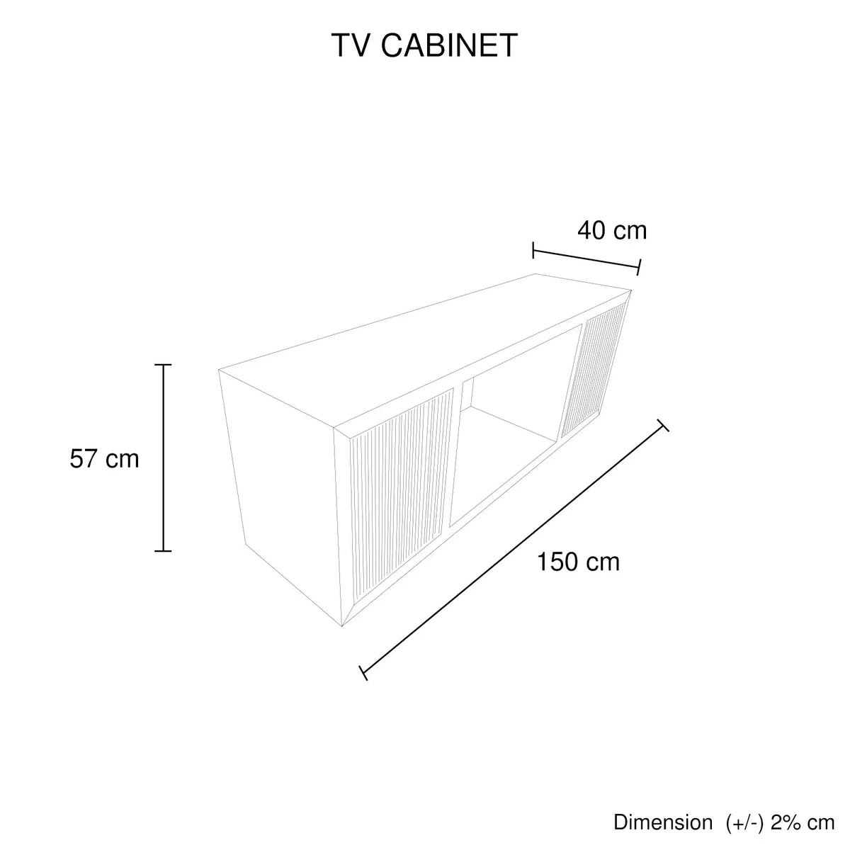 TV Cabinet MDF Brown Colour Two Sideboards Open Space - Mekamart Australia